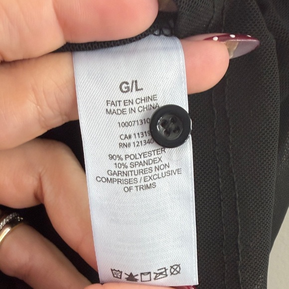 Garage Sheer Black Button-Front Women's Top - Picture 5 of 5
